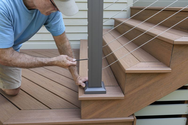Wood Stair Railing Repair in Conroe, TX